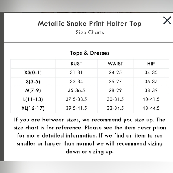 Metallic Snake Print Halter Top - Picture 4 of 4